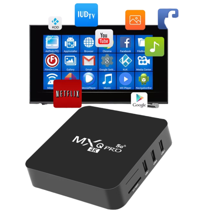 Mxq Pro 4K 5G Android Smart Tv Box -4Gb RAM And 64GB ROM